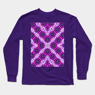 Purple Digital Kaleidoscope Long Sleeve T-Shirt